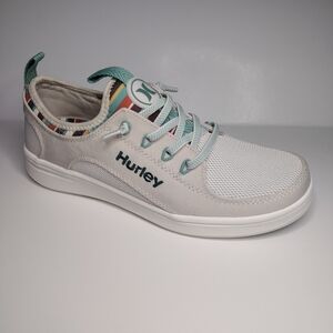 HURLEY Comfort Size 7 Beige White Memory Foam Sneaker Shoes NEW